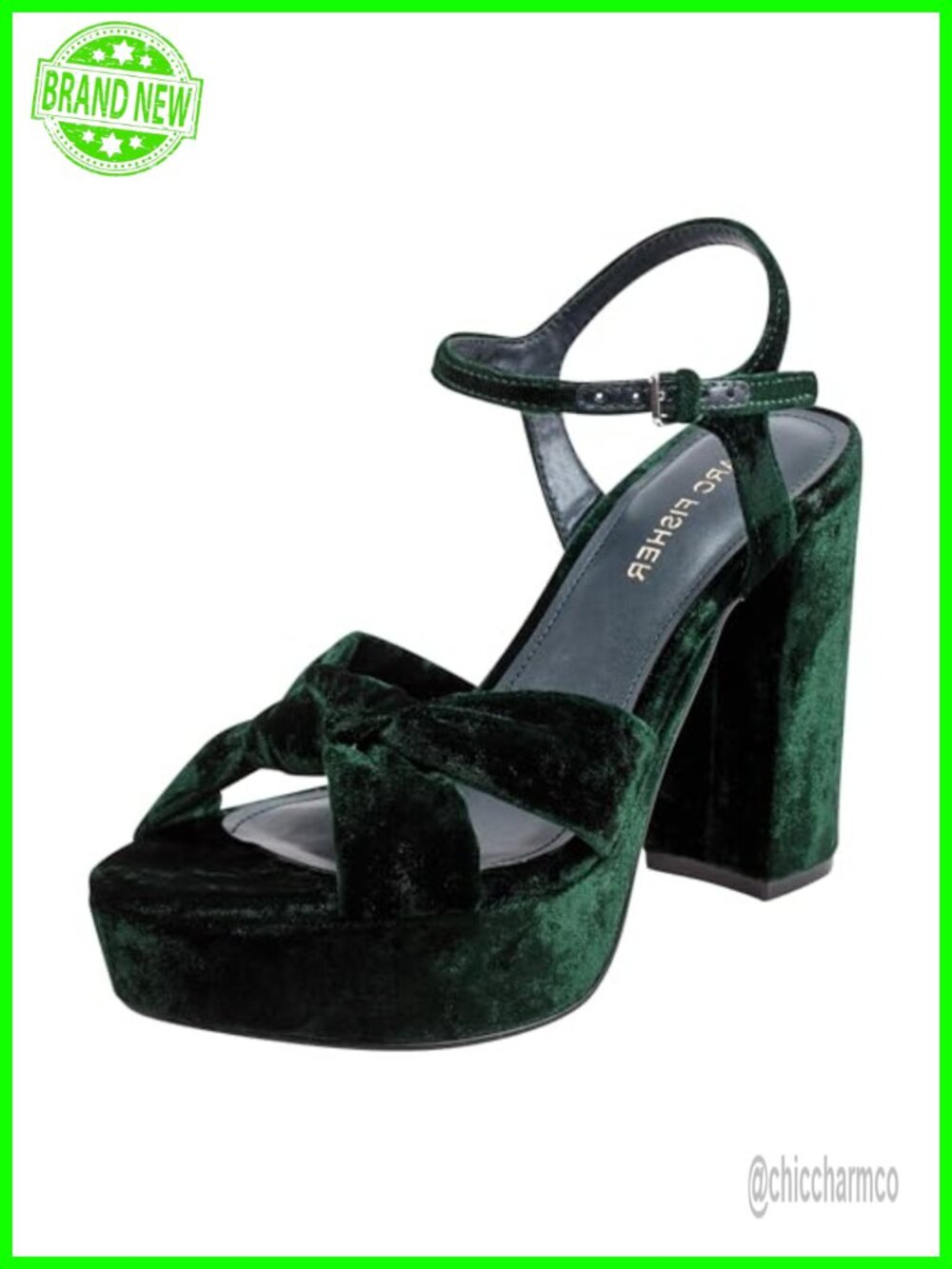 Platform Heeled Sandal Open Toe Ankle Strap Block Heel Textile Upper